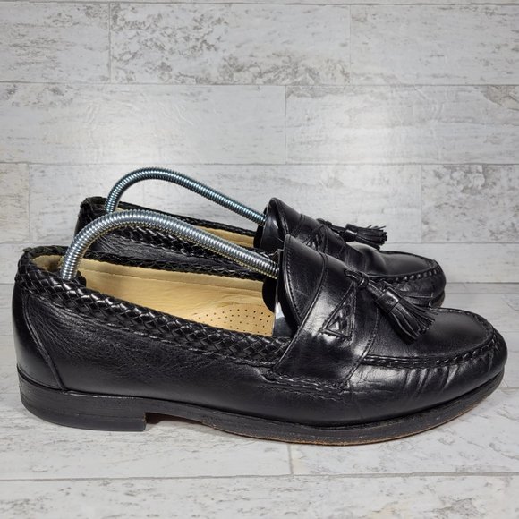 Allen Edmonds Mens Maxfield 47711 Black Leather Tassel Loafers Shoes Sz 10.5 D main image 6